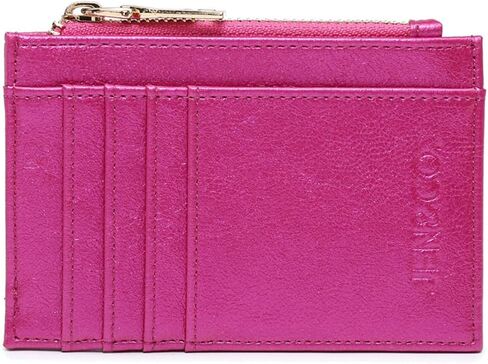 JEN & CO. Sia Vegan Leather Wallet Credit Card Holder for Women Zipper Coin Purse Change Pouch (Crocodile/Orange) in Saudi Arabia