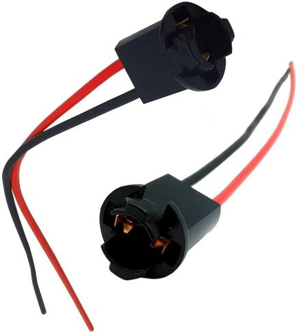 2 PCS T10 Bulb Socket with Wire Pigtail, Plastic Pre-wired Connector, 194 W5W LED Parking & License Plate Bulb Plug Adapter, Universal for Most Cars (Multicolored) in Saudi Arabia