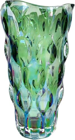 9.5" High Thickened Amber Glass Flower Vase for Home Decor, Dining Wedding Table Office Holiday Party Centerpiece Decoration in Saudi Arabia
