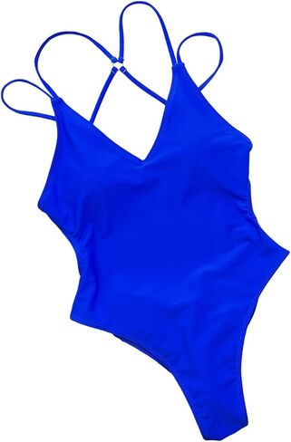 Women Swimsuits Monokinis Bathing Suit Bikini Halter Swimwear for Vacation Ladies in Kuwait