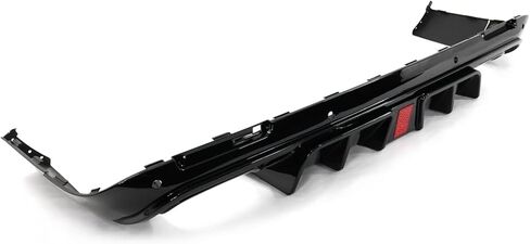 ناشر خلفي مع ضوء LED متوافق مع ناشر خلفي دودج تشالنجر 2015-2023، طقم ناشر ذقن المصد السفلي الخلفي (نمط أسود لامع) in Kuwait