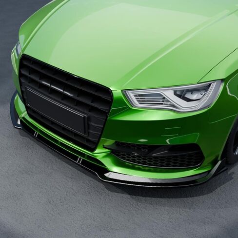 Front Bumper Lip Splitter Spoiler Fit for Audi S3/ A3 Prestige S Line Models 2015 2016 Carbon Fiber Style Coating 3pcs Accessories Air Chin Body Kit in Saudi Arabia