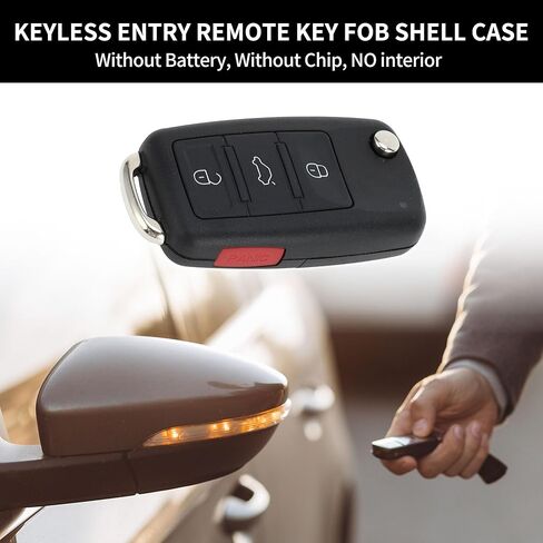 X AUTOHAUX Key Shell Case Keyless Entry Remote Key Fob Replacement Case for Volkswagen Tiguan Golf Jetta 2011-2016 4 Buttons in Saudi Arabia