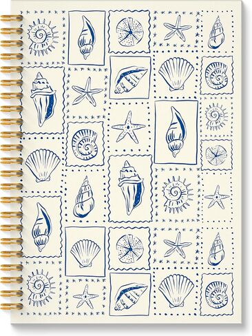 ROXMART Blue Beach Glitter Spiral Notebook, Coastal Ocean Journal, Tropical Marine Biology Hardcover Notebook Journal for Writing Note Taking, Beach Lover Gifts for Women, 5.5x8.3 Inch in Saudi Arabia