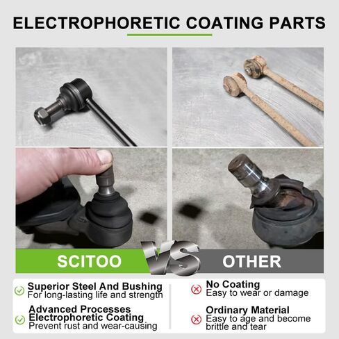 SCITOO 10 قطعة طقم تعليق ذراع التحكم العلوي السفلي، قضيب ربط نهاية قضيب Sway مناسب 2007-2014 Escalade 2007-2013 لـ Chevy Avalanche Silverado 1500 Suburban 1500 Tahoe لـ GMC Sierra 1500 Yukon in Kuwait