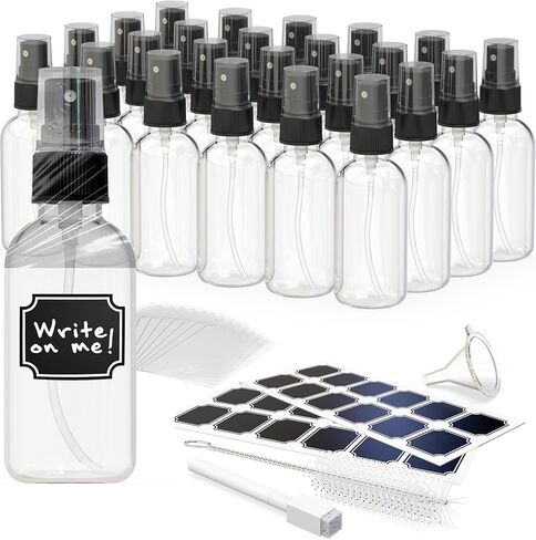 Nevlers 24PK Clear Small Spray Bottle 2 Oz Set |Versatile Ultra Fine Mist Spray Bottles | Mini Spray Bottle | Face Spray Bottle, Glass Spray Bottle for Hair, Essential Oil Spray Bottle Spritzer in Kuwait