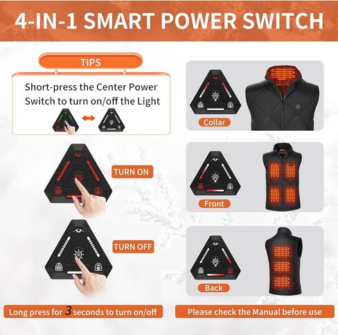 Heated Vest for Men Lightweight Quilted Heating Jacket Smart Electric Heated Vest for Winter Outdoor Warming in Kuwait