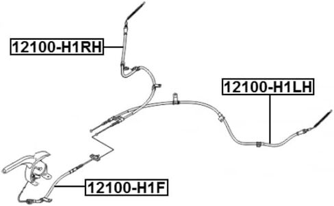 كابل فرامل الانتظار، يمين فبراير 12100-H1RH OEM 59770-4H300 in Saudi Arabia