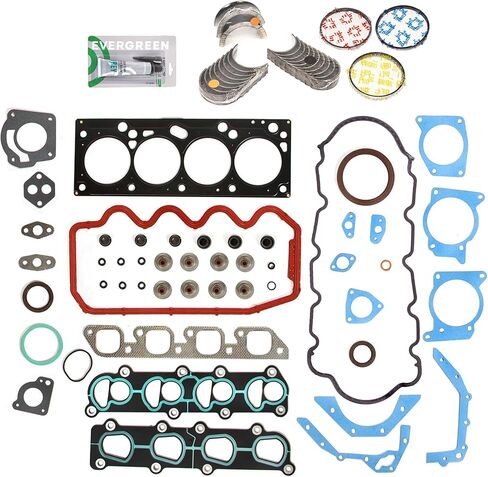 Evergreen SA-3129802565-3 Full Gasket Set Bearings Rings Compatible With/For 00-02 Ford Escort 2.0 SOHC VIN P in Saudi Arabia