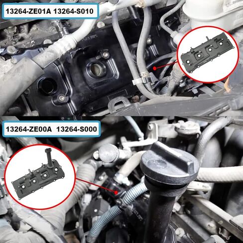 مجموعة غطاء صمام المحرك مع الحشيات والمسامير وغطاء حشو الزيت وصمام PCV متوافق مع Nissan Armada NV2500 NV3500 Pathfinder Titan Infiniti QX56 5.6L 13264-ZE01A 13264-ZE00A 13264-7S000 13264-7S010 in Saudi Arabia
