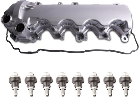 غطاء صمام الألومنيوم الأيمن من MITZONE مع حشية ومسامير متوافق مع Ford F150 F250 F350 Super Duty Mustang Lincoln Navigator 4.6L 5.4L 2004-2014، استبدال 264-908 9L1Z6582C 9L1Z6582D 7L1Z6584A in Saudi Arabia