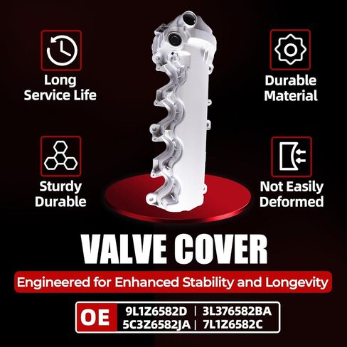 غطاء صمام الألومنيوم الأيمن من MITZONE مع حشية ومسامير متوافق مع Ford F150 F250 F350 Super Duty Mustang Lincoln Navigator 4.6L 5.4L 2004-2014، استبدال 264-908 9L1Z6582C 9L1Z6582D 7L1Z6584A in Saudi Arabia