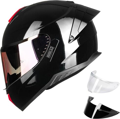 ILM خوذات الدرجات البخارية كامل الوجه للكبار الرجال والنساء DOT 2 المفسدين Powersports قناع مزدوج شارع سباق نموذج MF518 in Saudi Arabia