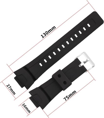 Men's Resin Strap Compatible for 16mm Casio G100 G-100-2B G-100-2BV G200 G-200 G-2310-2V G-2400-2V Ladies outdoor work waterproof watch band wrist strap with buckle in Saudi Arabia
