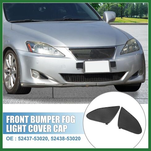 Motoforti Front Bumper Fog Light Lamp Frame Grille Cover Cap Trim 52437-53020 for Lexus IS250 IS350 2009-2010 Plastic Black Long-Lasting in Saudi Arabia