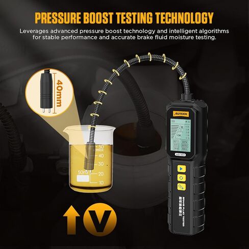 AUTOOL AS501 Brake Fluid Tester, Digital Brake Fluid Moisture Tester with 1.8'' HD Display, DOT 3/4/5/5.1 Brake Fluid Tester, Stainless Steel Probe, Fast & Accurate Detection in Saudi Arabia