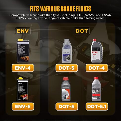 AUTOOL AS501 Brake Fluid Tester, Digital Brake Fluid Moisture Tester with 1.8'' HD Display, DOT 3/4/5/5.1 Brake Fluid Tester, Stainless Steel Probe, Fast & Accurate Detection in Saudi Arabia