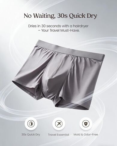 Men's 100% Mulberry Silk Boxer Briefs - Ultra Breathable Pure Silk Summer Underwear for Men, Comfort & Lightweight in Saudi Arabia
