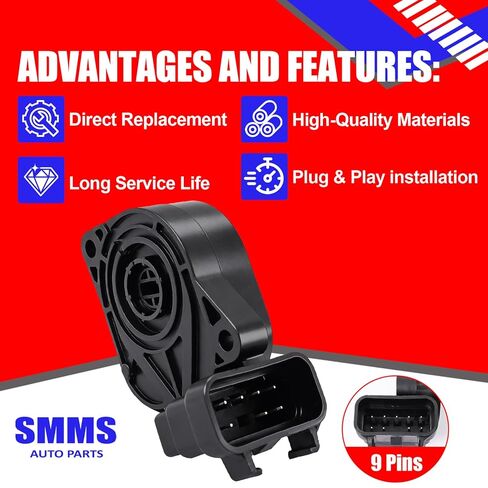SMMS 699-101 Accelerator Pedal Position Sensor Fits for Chevrolet Avalanche 1500 Suburban 2500 Tahoe for Cadillac Escalade 2004-2005 Replaces OE 15120405 15264643 89059124 in Saudi Arabia