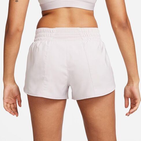شورت Nike One للسيدات Dri-FIT متوسط ​​الارتفاع 3 بوصة ببطانة قصيرة (بنفسجي بلاتيني، DX6010-019) مقاس كبير in Saudi Arabia