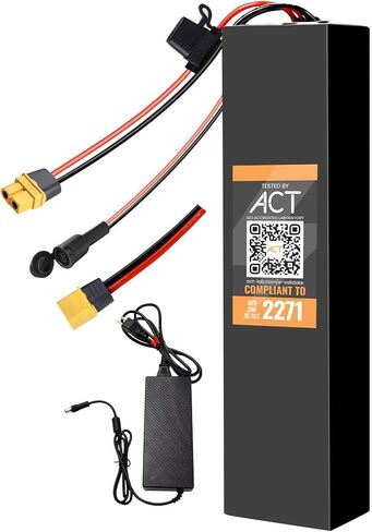 36V 10.6Ah Lithium Battery, Built-in 30A BMS, with 2A Charger, XT60 Connector, Compatible with 250W-1000W Motor, Universal Power Pack Rechargeable Batteries for Ebike, Motorcycles, Scooter, Tricycle in Saudi Arabia