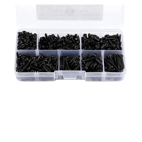 340/500pcs M3 Phillips Pan Head Screws Self Tapping Drilling Screws Assortment Kit Carbon Steel 6mm 8mm 10mm 12mm 16mm 18mm 20mm(500pcs) in Saudi Arabia