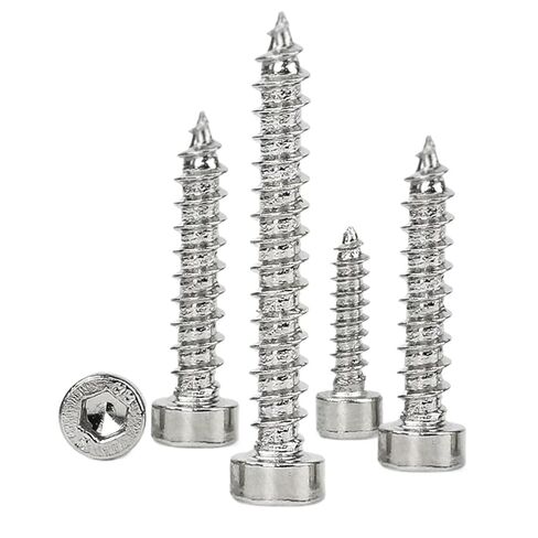 50pcs M2 M2.6 M3 M3.5 M4 M5 M6 Hexagon Socket Head Self Tapping Screws 8.8 Grade Black/Nickel Zinc Head Speaker Screws(Nickel Zinc Plated,3/8-24) in Saudi Arabia