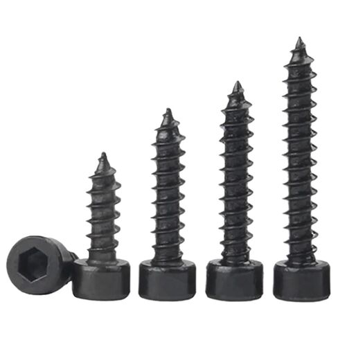 10-50 Black Carbon Steel Hexagon Socket Screws M2 M2.6 M3 M3.5 M4 M5 M6 Internal Cylindrical Head Self-Tapping Screws(18mm,M3 (50pcs)) in Saudi Arabia