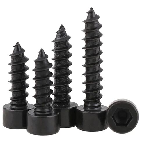 10-50 Black Carbon Steel Hexagon Socket Screws M2 M2.6 M3 M3.5 M4 M5 M6 Internal Cylindrical Head Self-Tapping Screws(18mm,M3 (50pcs)) in Saudi Arabia