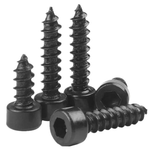 10-50 Black Carbon Steel Hexagon Socket Screws M2 M2.6 M3 M3.5 M4 M5 M6 Internal Cylindrical Head Self-Tapping Screws(18mm,M3 (50pcs)) in Saudi Arabia