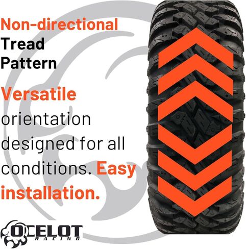 إطار Ocelot Ohanzee ATV/UTV مقاس 32x10R-14 عالي الأداء لركوب جميع التضاريس، هيكل شعاعي متين 8 طبقات ونمط مداس غير اتجاهي مع عروات سميكة للطرق الوعرة والظروف in Saudi Arabia