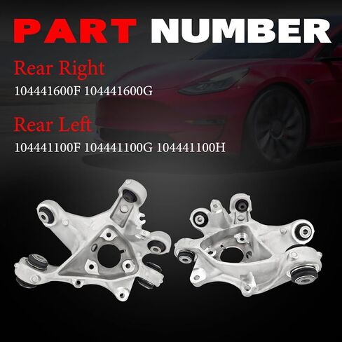 104441100F 104441600F Rear Suspension Steering Knuckle Right Left Fit for Tesla Model 3 EV BEV 2017-2023 Driver and Passenger Side 104441600G 104441100G 104441100H in Saudi Arabia