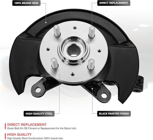 مجموعة مفاصل محملة من جانب السائق الأمامي الأيسر من DNA MOTORING متوافقة مع Honda Civic 2003-2005، OEM-KNCK-012-L in Saudi Arabia