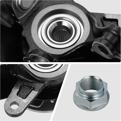 مجموعة مفاصل محملة من جانب السائق الأمامي الأيسر من DNA MOTORING متوافقة مع Honda Civic 2003-2005، OEM-KNCK-012-L in Saudi Arabia