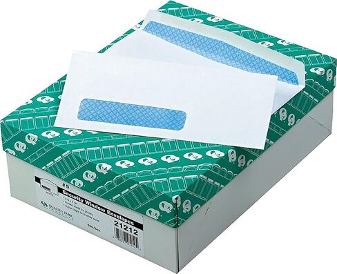 Quality Park Security Tint Window Envelope, #9, Commercial Flap, Gummed Closure, 3.88 x 8.88, White, 500/Box in Saudi Arabia