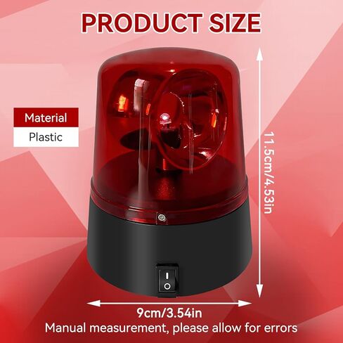 أحمر LED ضوء ستروب، 360 درجة ديسكو حزب الدورية مصباح وامض منارة حزب مصباح DJ وامض أضواء المسرح، سيارة الشرطة منارة صفارة الإنذار ضوء ستروب مع التحكم في التبديل لشريط عرض DJ in Saudi Arabia