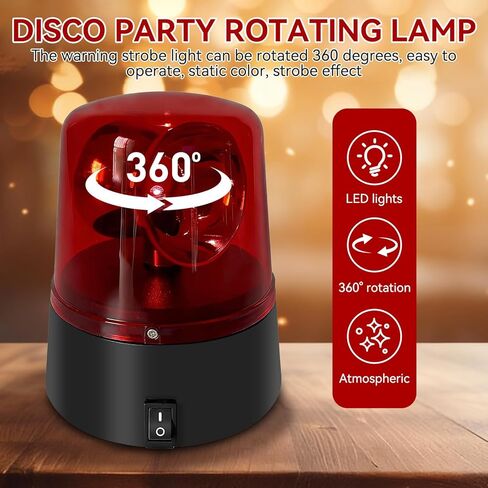 أحمر LED ضوء ستروب، 360 درجة ديسكو حزب الدورية مصباح وامض منارة حزب مصباح DJ وامض أضواء المسرح، سيارة الشرطة منارة صفارة الإنذار ضوء ستروب مع التحكم في التبديل لشريط عرض DJ in Saudi Arabia