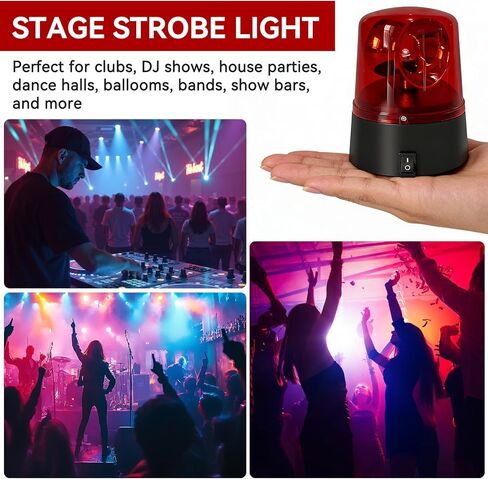 أحمر LED ضوء ستروب، 360 درجة ديسكو حزب الدورية مصباح وامض منارة حزب مصباح DJ وامض أضواء المسرح، سيارة الشرطة منارة صفارة الإنذار ضوء ستروب مع التحكم في التبديل لشريط عرض DJ in Saudi Arabia