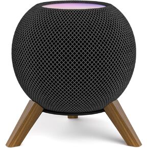 Wooden Desktop Speaker Stand for HomePod Mini Stand - Wood Tripod Desk Speaker Stand for Home Pod Mini Table Stand Holder for Space Saving and Decoration, 2 Pack
