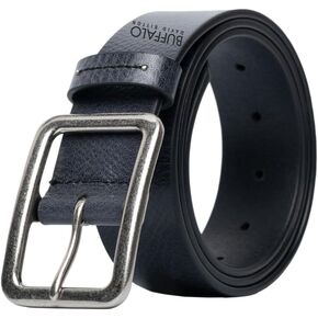 Buffalo David Bitton Mens Belt | 38mm Black Belt/Brown Belt | 100% Genuine Leather Belt | Mens Belts Leather for Jeans