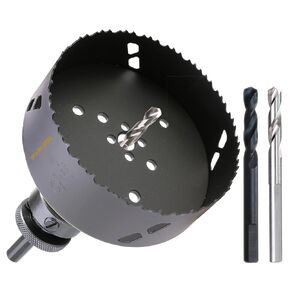 WOWSUPM 6 Inch Deep HSS Bi Metal Hole Saw Cutter with Arbor Heavy Duty Hole Saw Bit Cutting Depth 2.1" for Metal Thick Wood PVC Drywall Aluminum Big Slot New Sharp Teeth