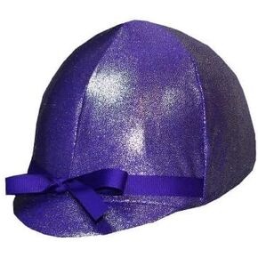 Equestrian Riding Helmet Cover - Holographic Purple