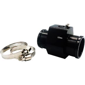 32mm Water Sender Hose Attachment Radiator Adapter Sensor for Water Coolant Temp Gauge Temperature Meter Sensor with Hose Clamps