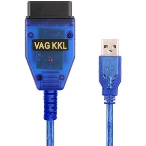 OBDII Scanner Diagnostic Cable for VW Audi Skoda Seat Volkswagen, Support VAG-COM KKL 409.1, 16-Pin Car Programming Cable, OBD II Adapter Connector Cable Scan Tool, for Win XP/ WIN7 32bits ONLY 1