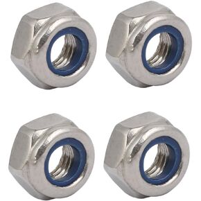 uxcell 4pcs M6 x 1mm Pitch Metric Thread 304 Stainless Steel Left Hand Lock Nuts