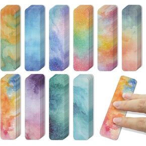 60 Pieces Anxiety Sensory Stickers - Sensory Strips with 2 Textured Surface Adhesives - Fidget Stickers Office & Classroom Desk Must Haves for Adults Teens（Ink Landscape)