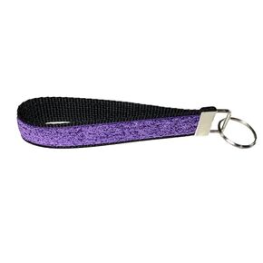 Purple Glitter Keychain Wristlet