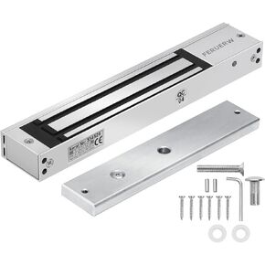 600LBs/280KG Electric Magnetic Lock,Electromagnetic Door Lock Holding Force for Access Control, OutSwinging Door Access Control System, Single Door 12V, with Z and L Bracket