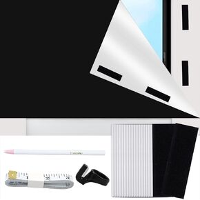 14PCS Portable Blackout Curtains, 59 * 79 Inch Blackout Material Temporary Blackout Blinds Stick On Window No Drill Blackout Blinds with Self Adhesive Fasteners for Windows Nursery Bedroom and Travel