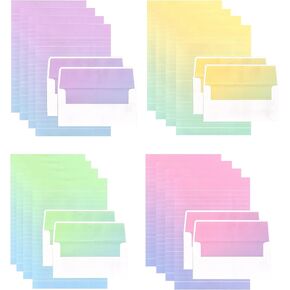 48 Cute Colorful Writing Stationery Paper Letter Set with 24 Envelope & Label Seal Sticker
